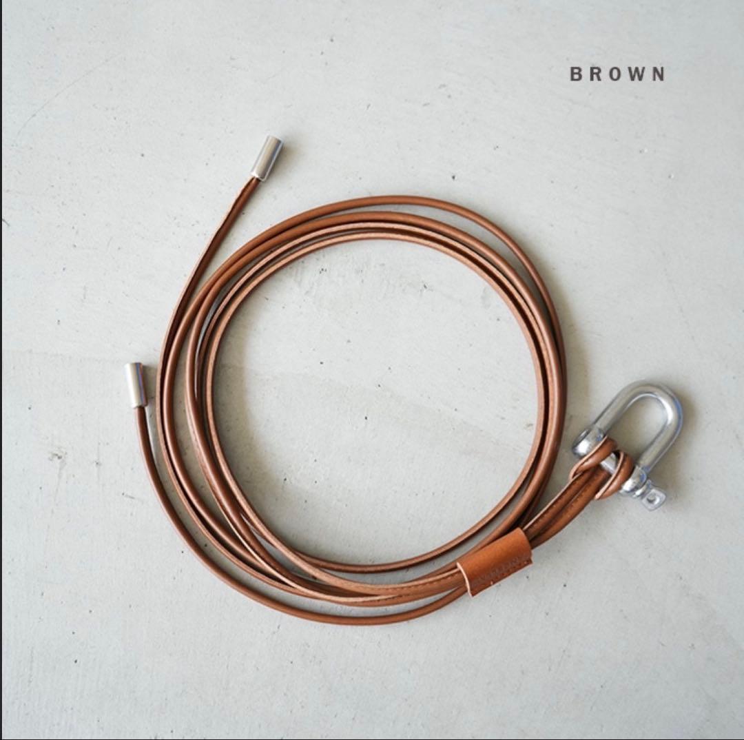 ANCELLMレザーロープベルト　ブラウン