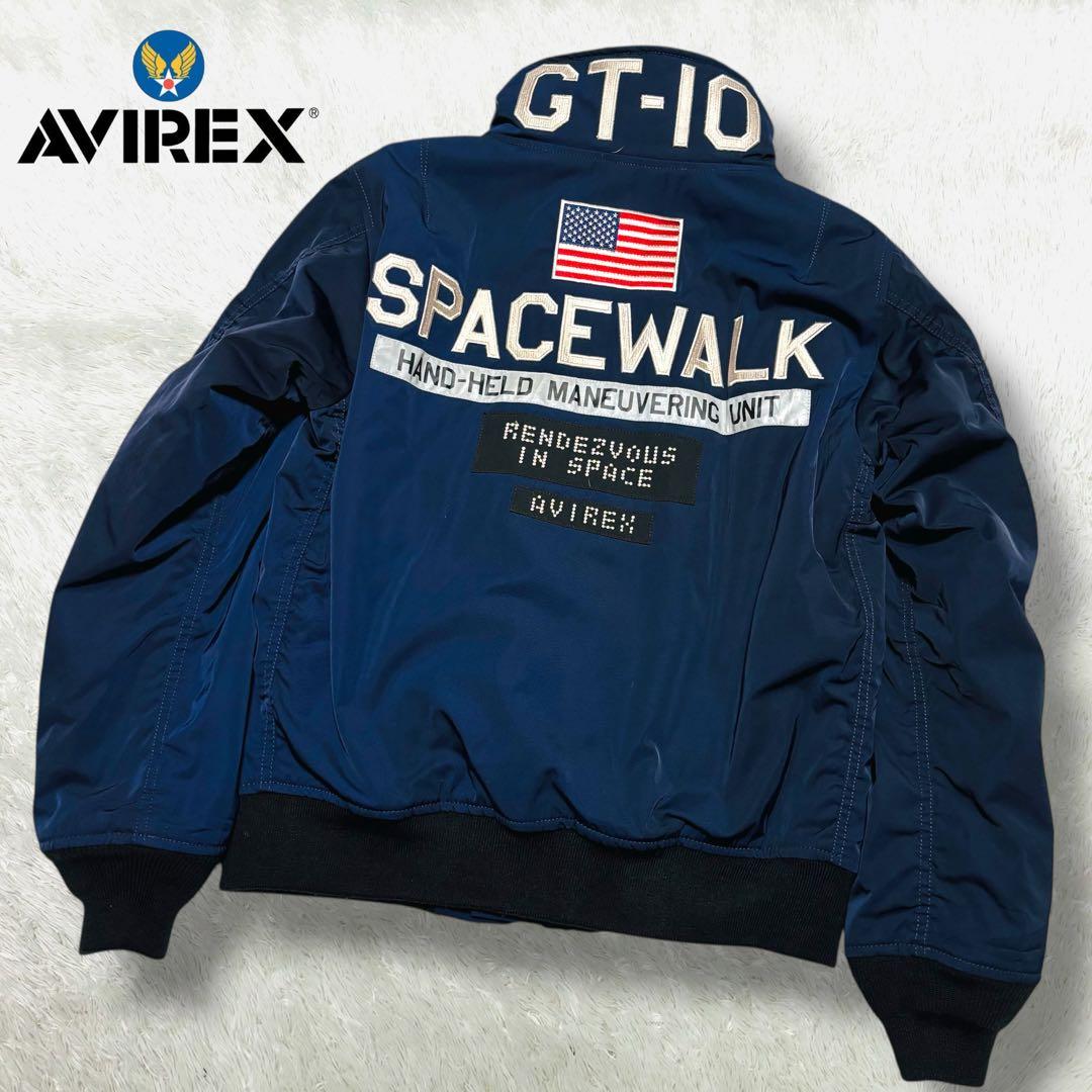 希少 AVIREX ジェミニ計画 GT-10 スタンドカラー カスタム MA-1