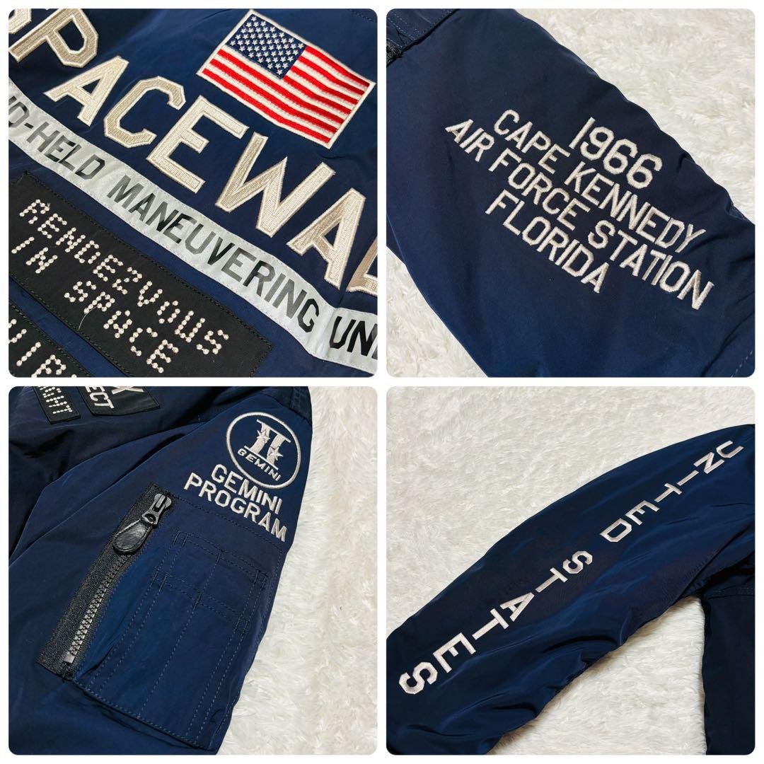 希少 AVIREX ジェミニ計画 GT-10 スタンドカラー カスタム MA-1