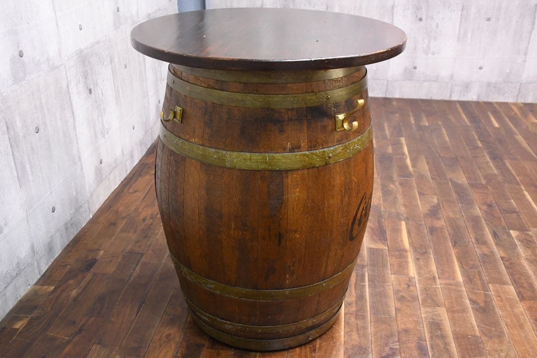 EBK55 コカ・コーラ バレルテーブル 古材 ヴィンテージ カウンターテーブル