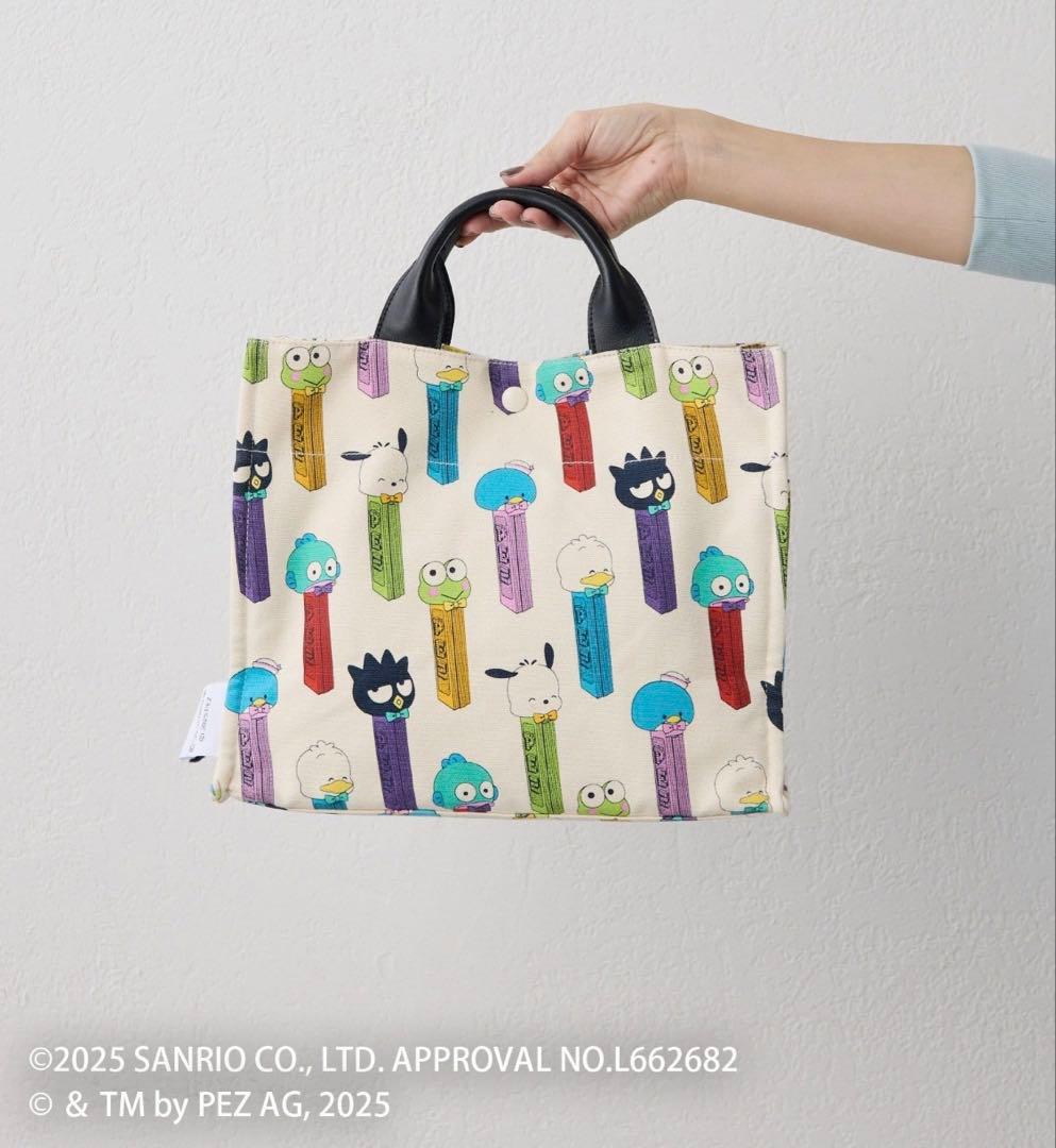 【はぴだんぶい×PEZ×ear】A4サイズ対応/コラボコットントートバッグM