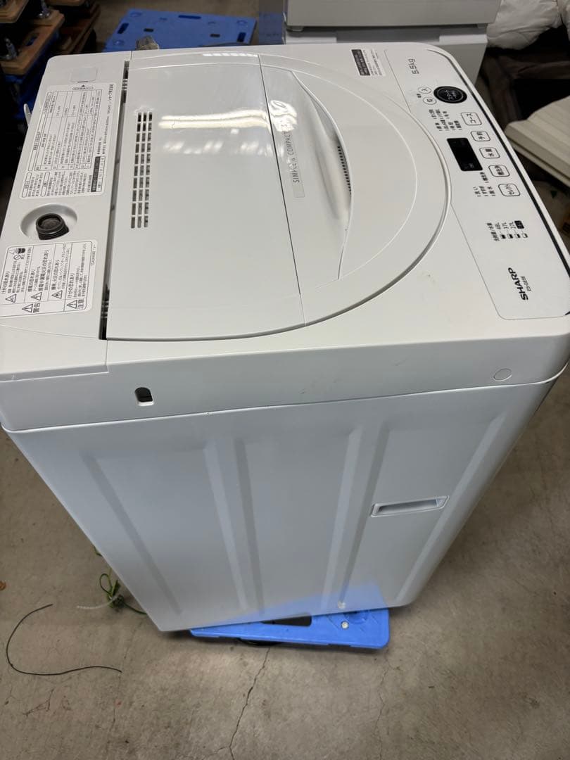 シャープ洗濯機5.5kg 高濃度洗浄ほぐし運転 風乾燥機能付き　2021年製T