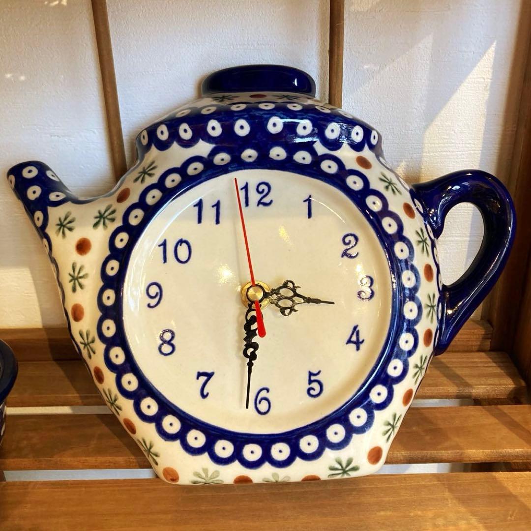 ポーリッシュポタリー＊時計　ポット