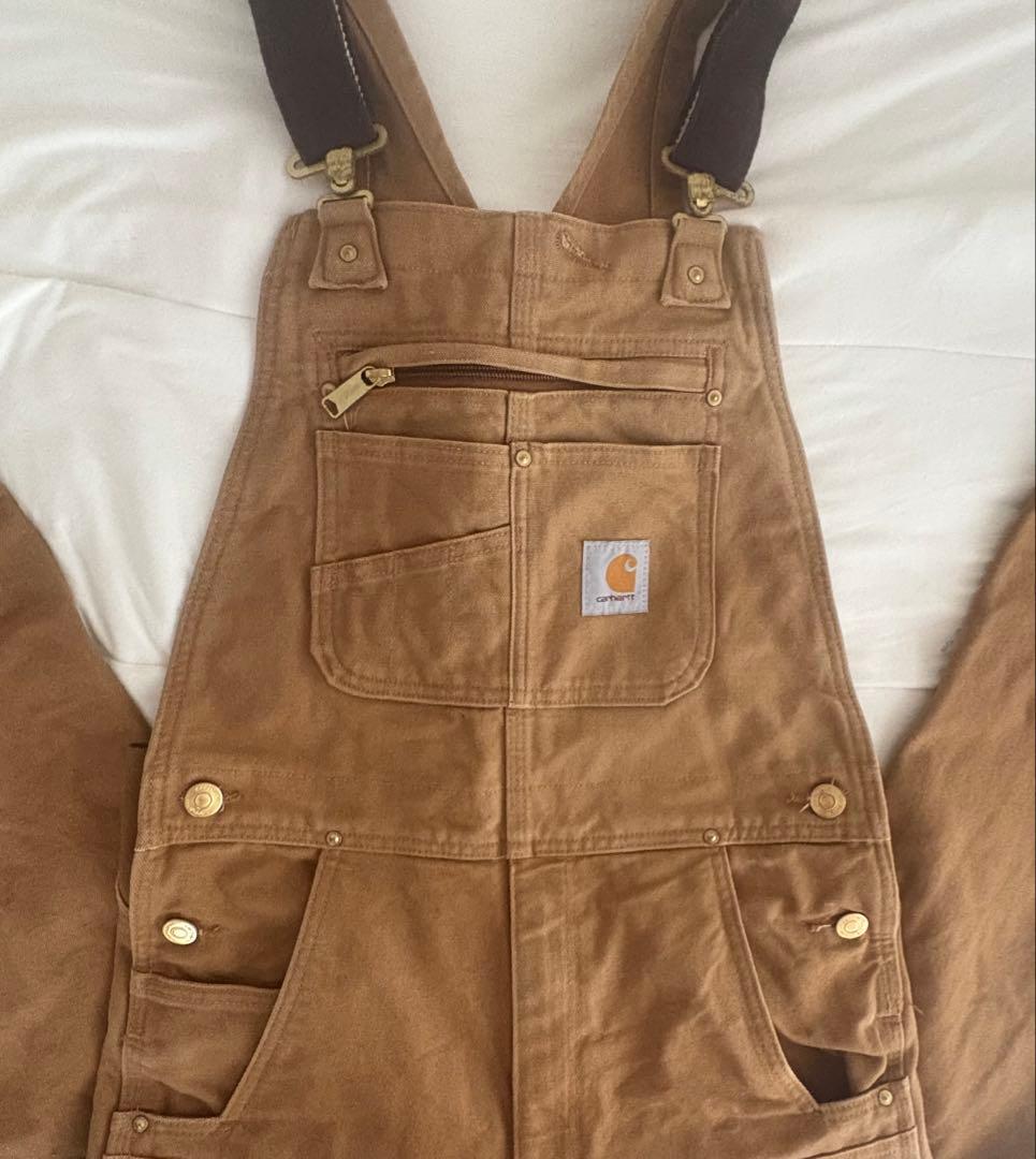 Carhartt ブラウン オーバーオール 30x32