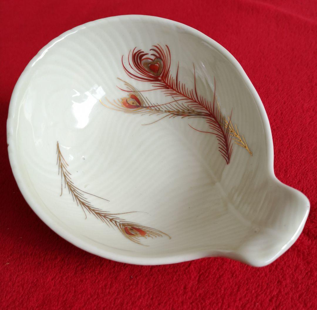 肥前伊万里焼 昭和20～30年代 羽毛画 骨董 お碗 5点セット 未使用 桐箱付