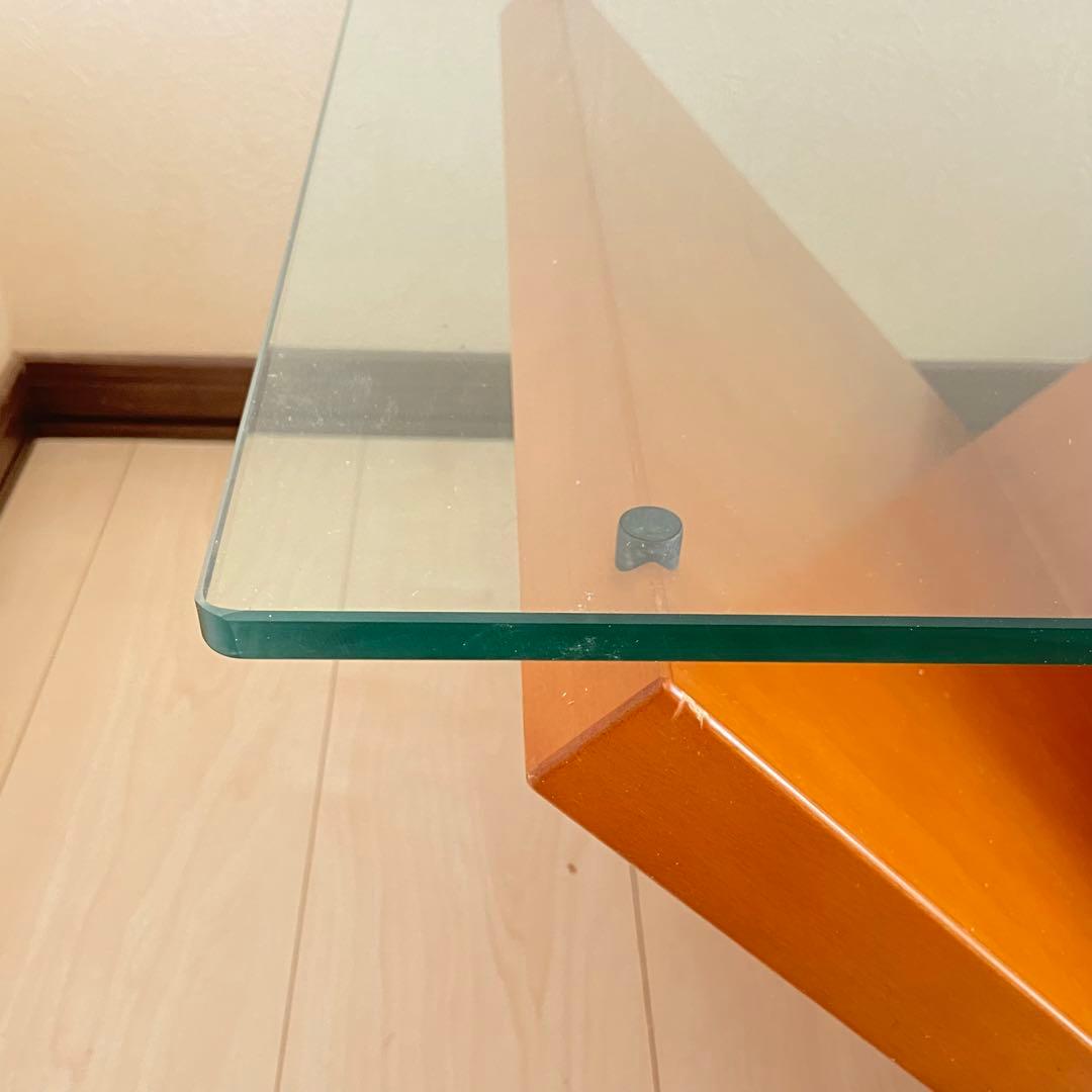 取付無料！アルフレックス モンターニャ 川崎文男 ガラストップセンターテーブル