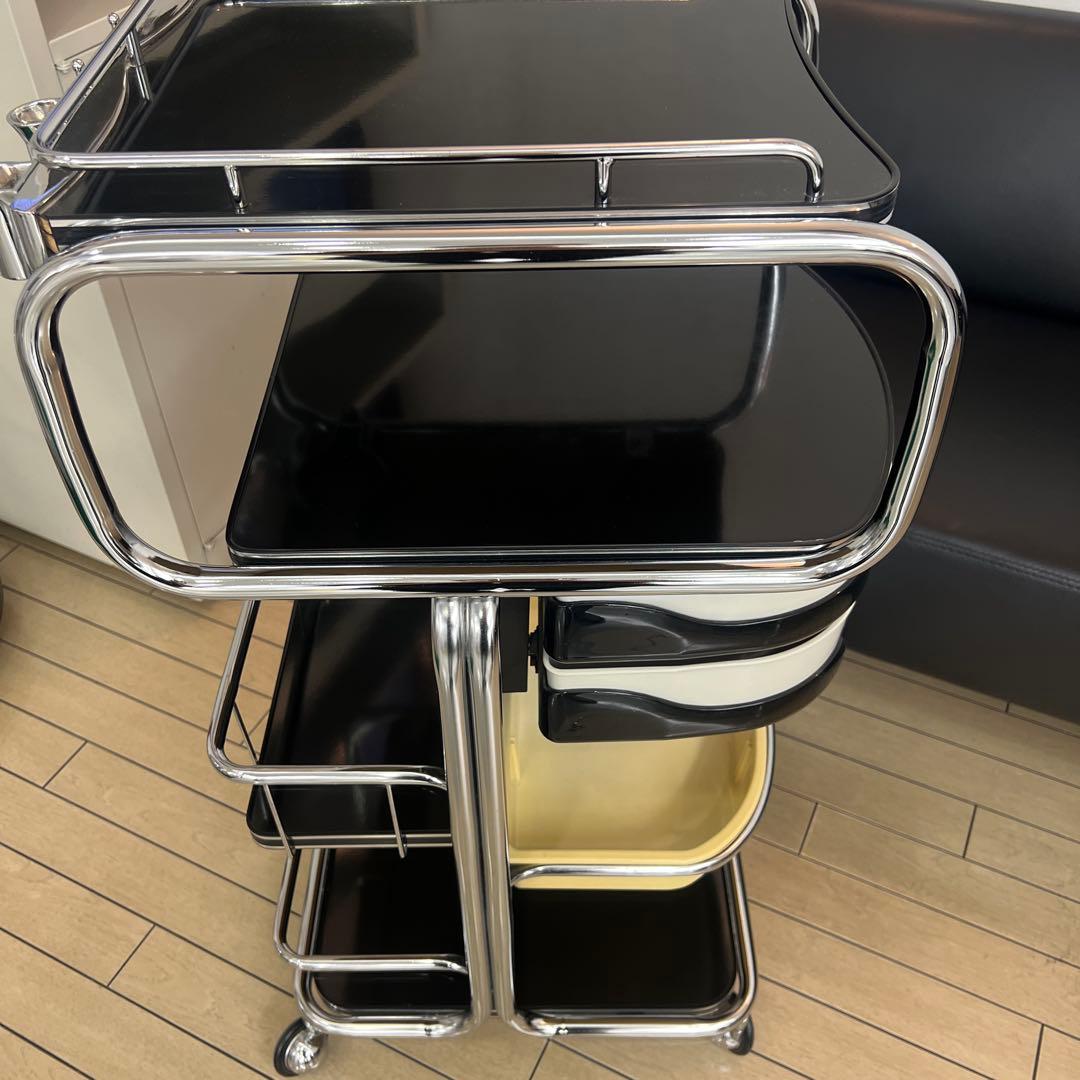 理美容用キャスター付きワゴン 2段収納