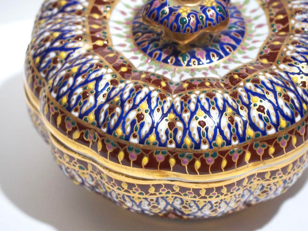 未使用　タイ土産　ハンカチ　ベンジャロン焼き 蓋物　まとめ売り