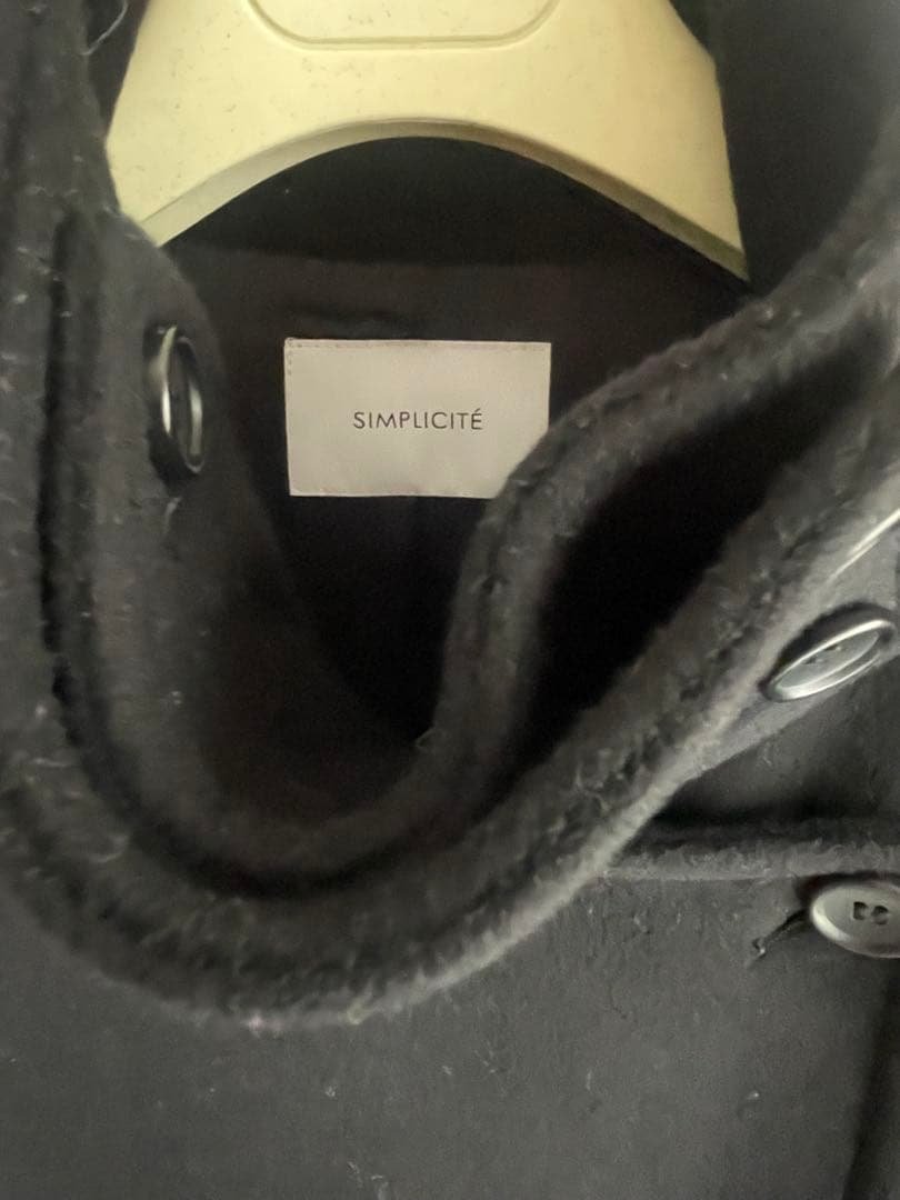 たまり！BCストック＊Wビーバーコクーンスタンドカラーコート　ブラック