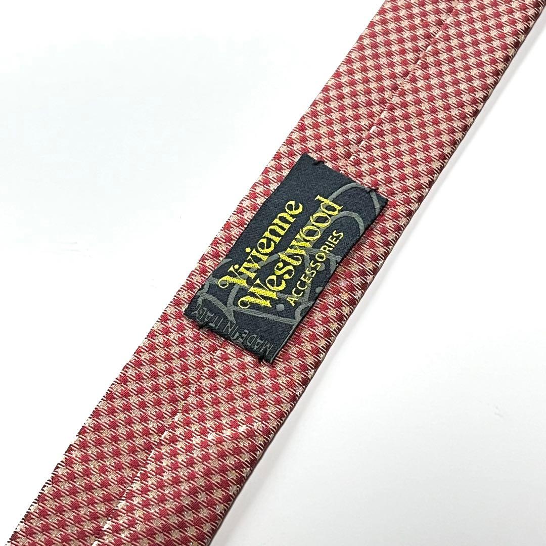 3263✨極美品✨ヴィヴィアンウエストウッド ネクタイ 総柄 ハート ロゴグラム