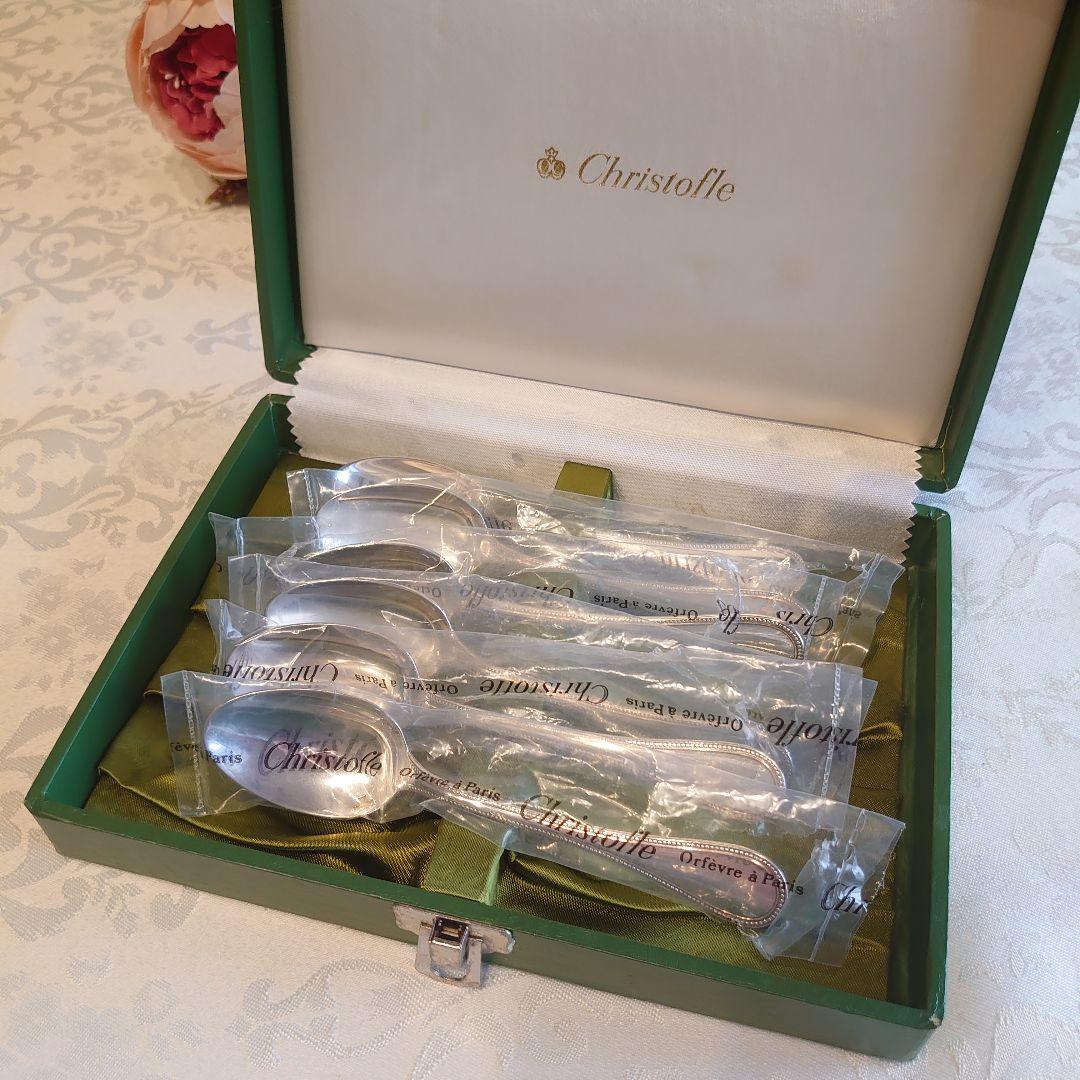 クリストフル　パール　スプーンセット　箱付