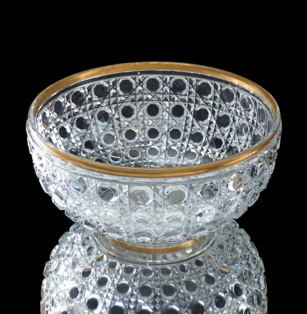 オールド・バカラ 美術館級 特注品 2kg 金縁特大鉢 ディアマンピエーリー