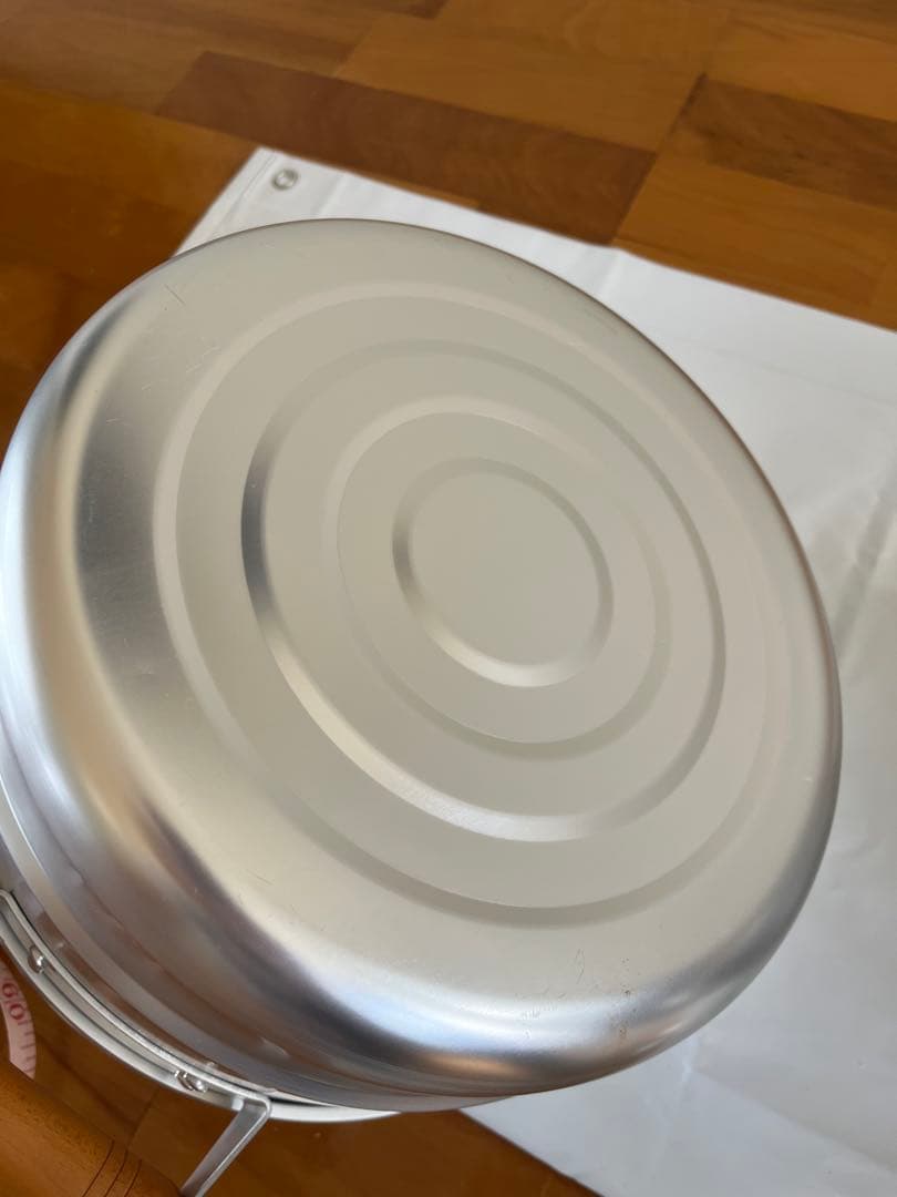 アルミ蒸し器 シルバー 木製ハンドル