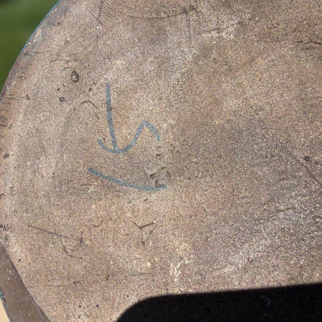 陶器製 獅子 置物 玉付き 九谷焼　シーサ　特大