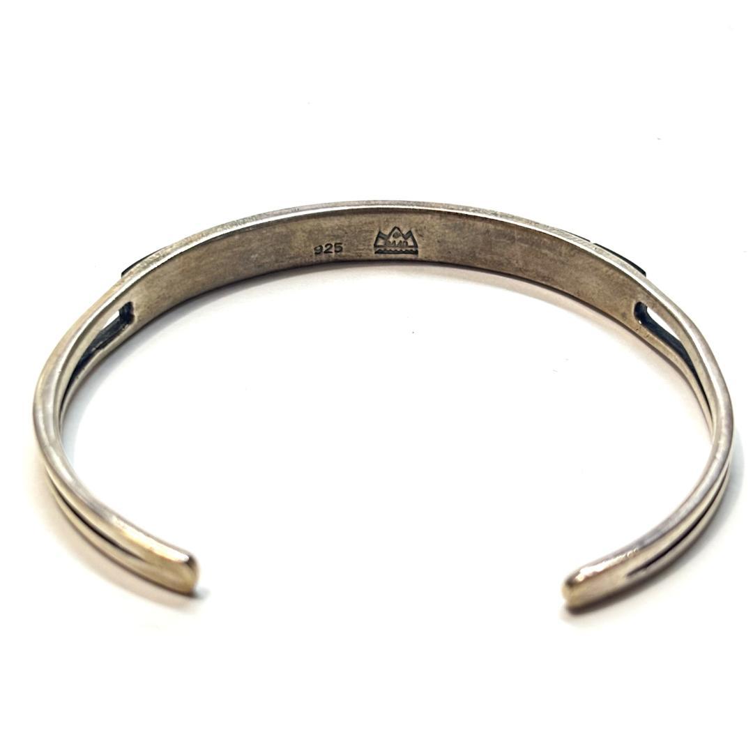 廃盤 新品未使用 SAAD サード オニキス インレイ オープンワーク バングル