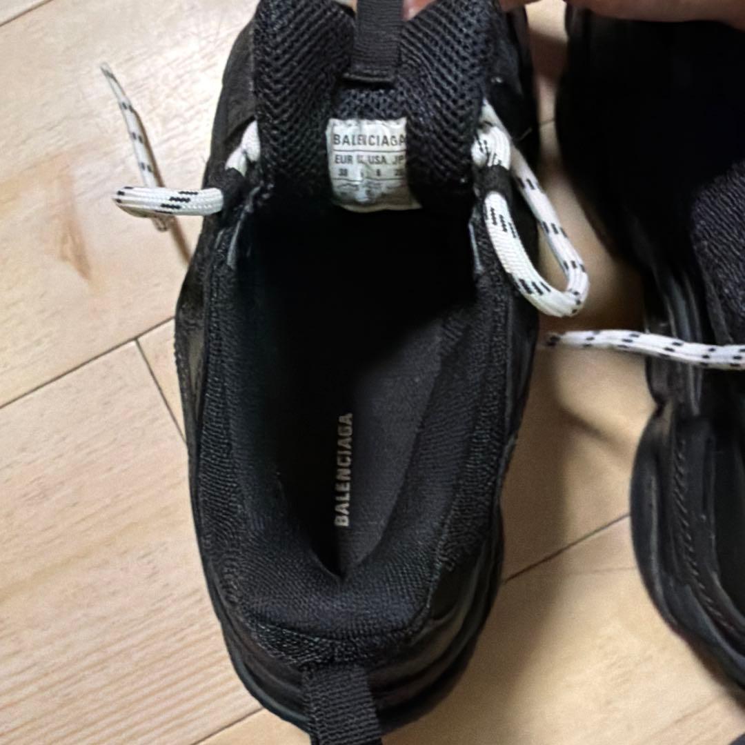 バレンシアガ　triples 38 25cm 黒　変え紐付き