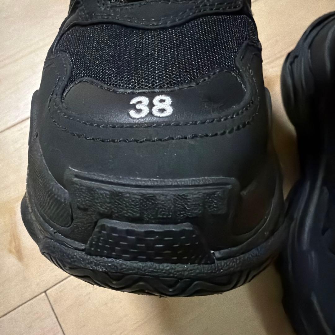 バレンシアガ　triples 38 25cm 黒　変え紐付き