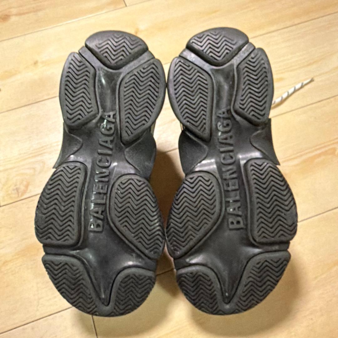 バレンシアガ　triples 38 25cm 黒　変え紐付き