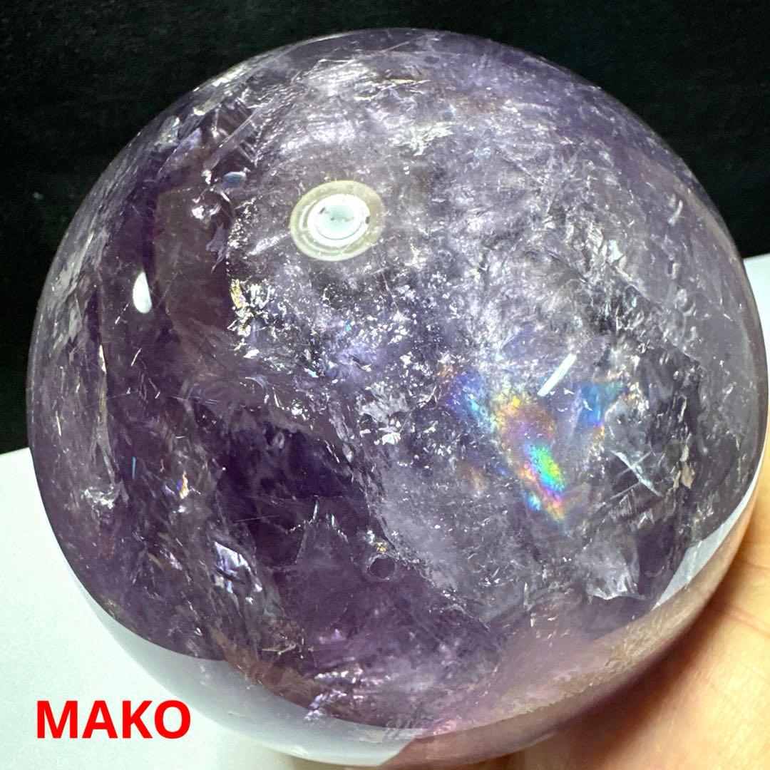 M1756☆アメジスト丸玉☆直径113mm1.9Kg☆天然石☆N50610-B