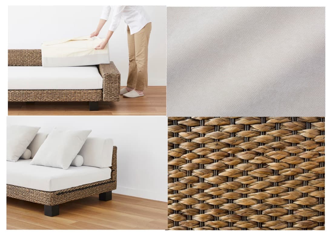 a.flat ケイ・ローソファ コーナー&ベンチのセット3人 (ヒヤシンス)