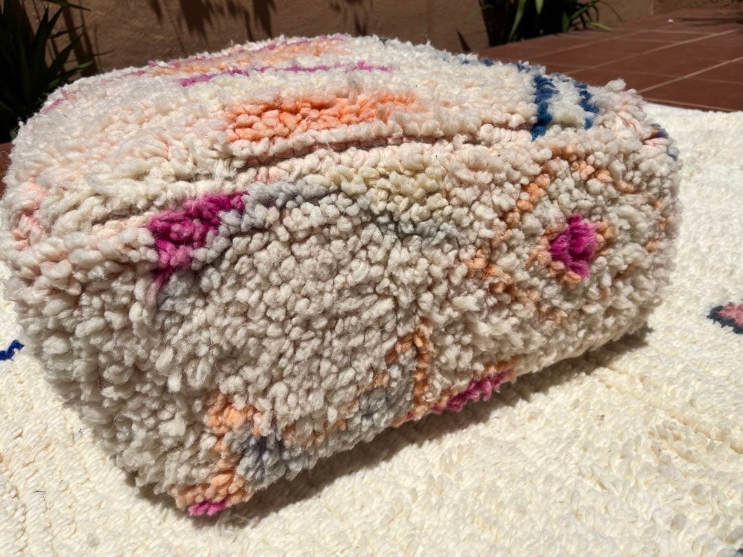 モロッコ　プフ　pouf アジラル　オットマン クッション　ラグ　141