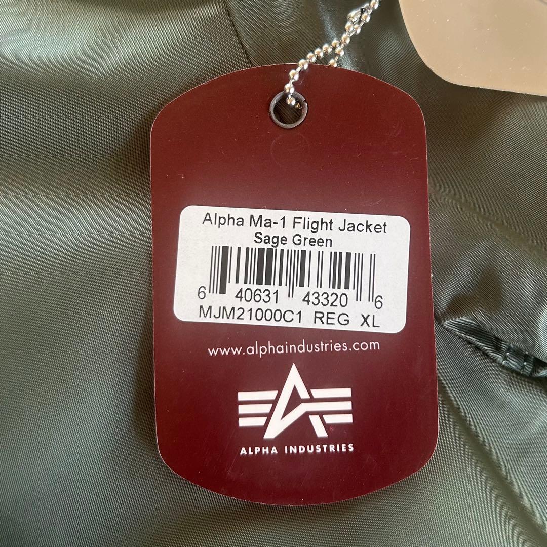 ALPHA MA-1 FLIGHT JACKET セージ XLサイズ