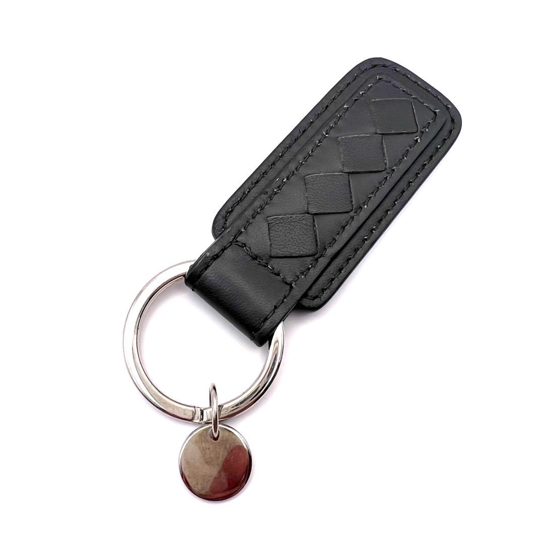 【美品】ボッテガ・ヴェネタ イントレチャート キーホルダー キーリング