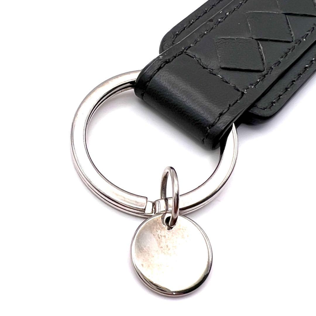 【美品】ボッテガ・ヴェネタ イントレチャート キーホルダー キーリング