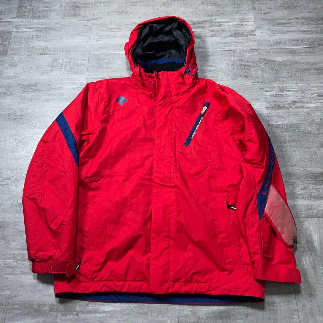 近年モデル DESCENTE デサント スキーウェア メンズL スノーボード赤黒