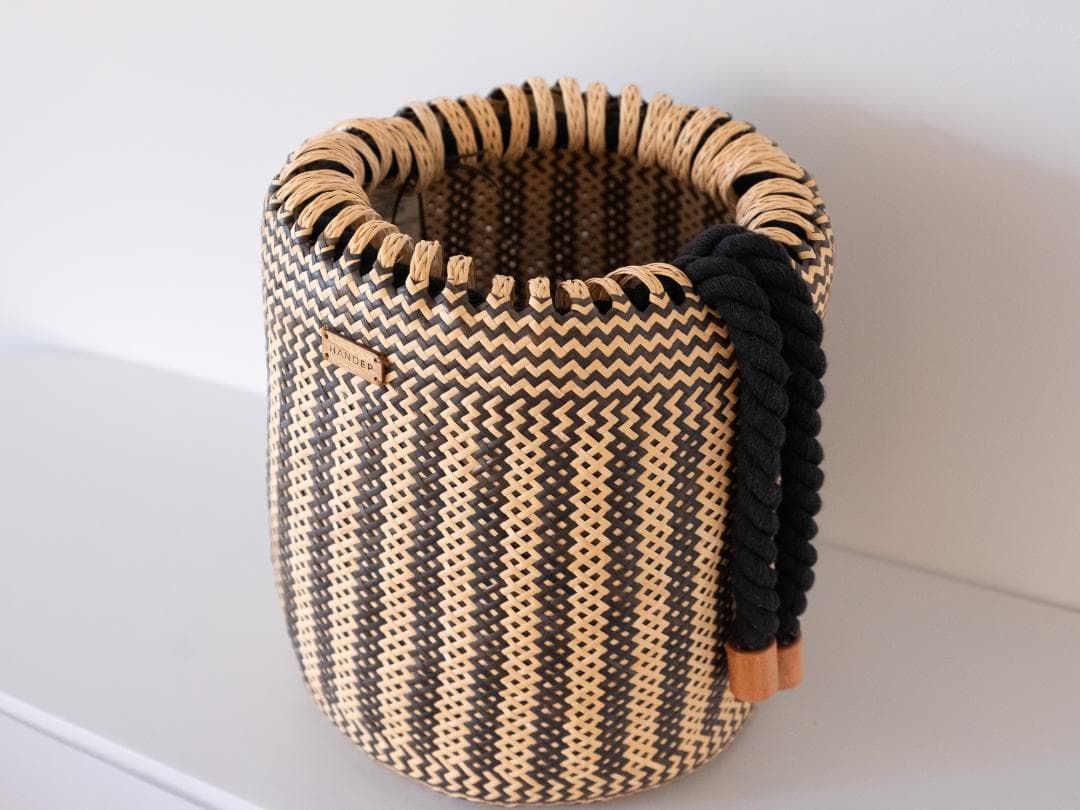 【レア】日本未発売 HANDEPラタン編み 収納バスケット（大）｜ハンドメイド