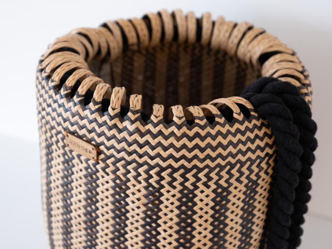 【レア】日本未発売 HANDEPラタン編み 収納バスケット（大）｜ハンドメイド