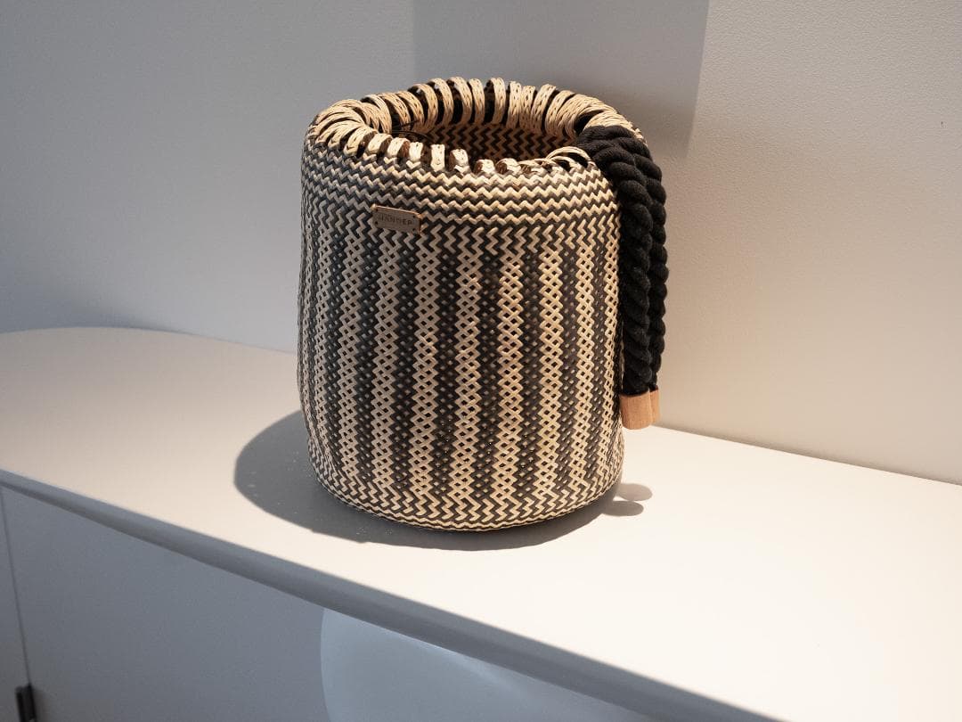 【レア】日本未発売 HANDEPラタン編み 収納バスケット（大）｜ハンドメイド