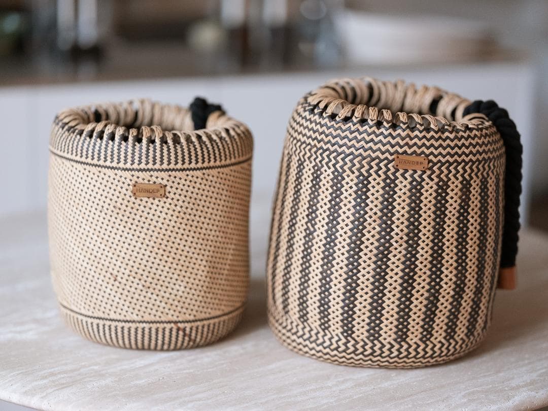 【レア】日本未発売 HANDEPラタン編み 収納バスケット（大）｜ハンドメイド