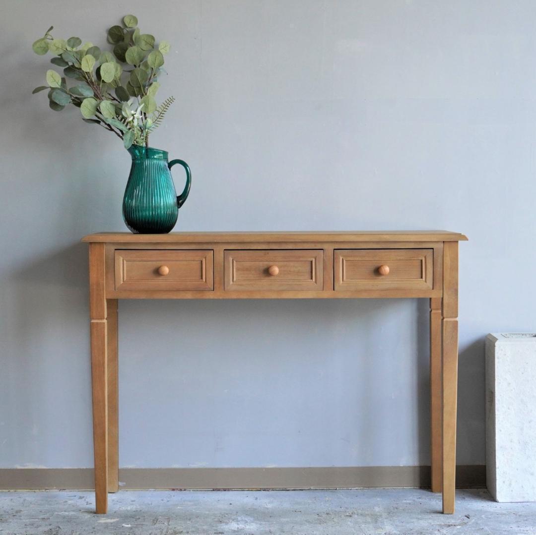 桐材 コンソールテーブル ハイテーブル カウンターテーブル 机 木製 無垢材