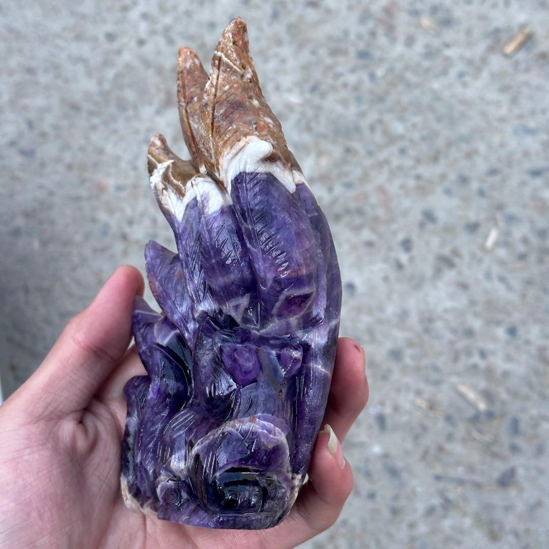 天然石ドリームアメジストの九尾狐　ご購入前に在庫確認必要G.153