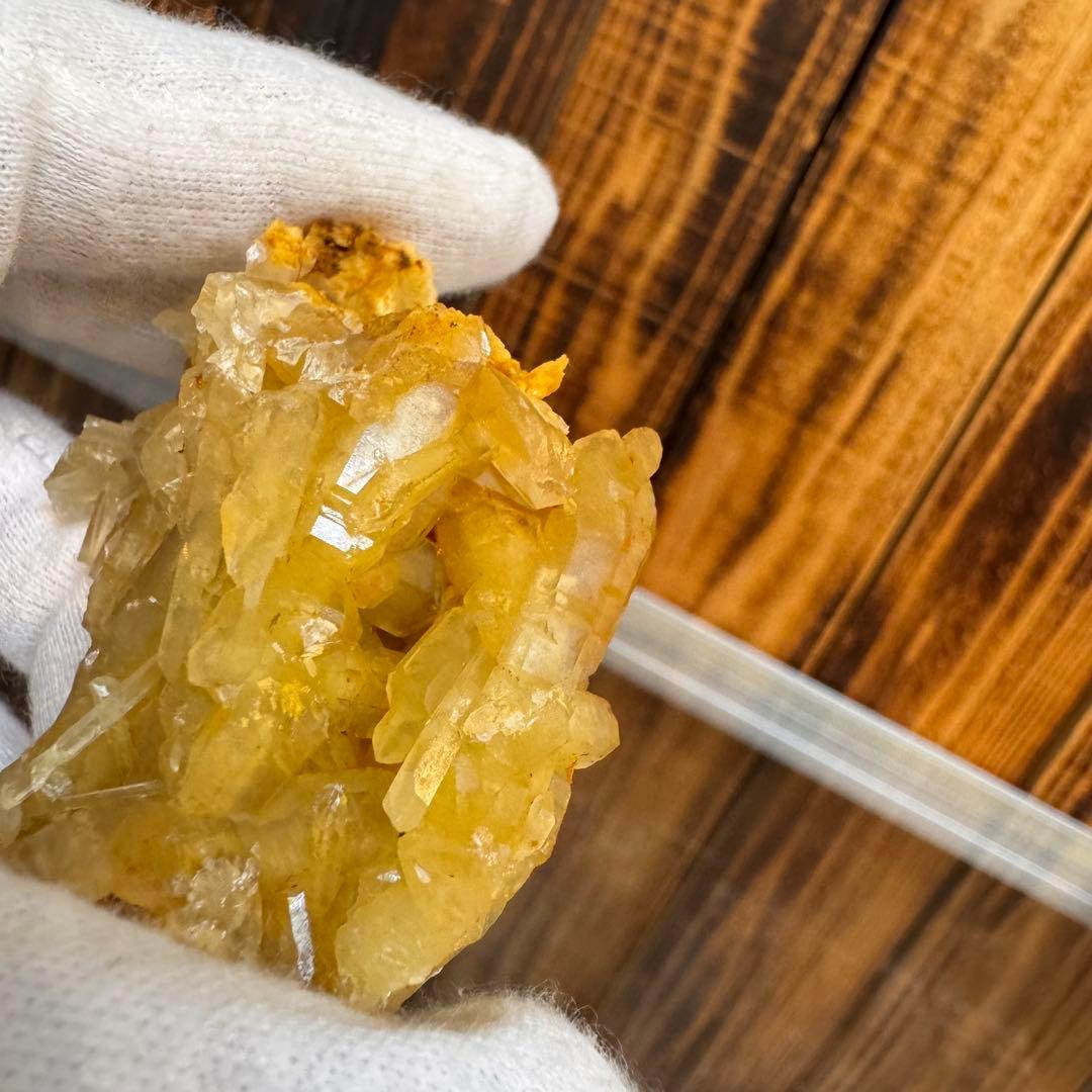 レモン水晶 クラスター 国産鉱物 奈良 希少