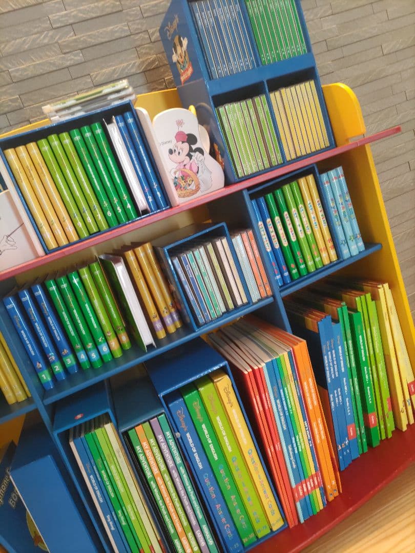Disney 絵本ラック*英語学習教材セット