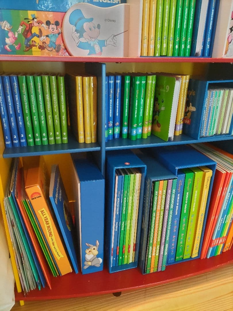 Disney 絵本ラック*英語学習教材セット
