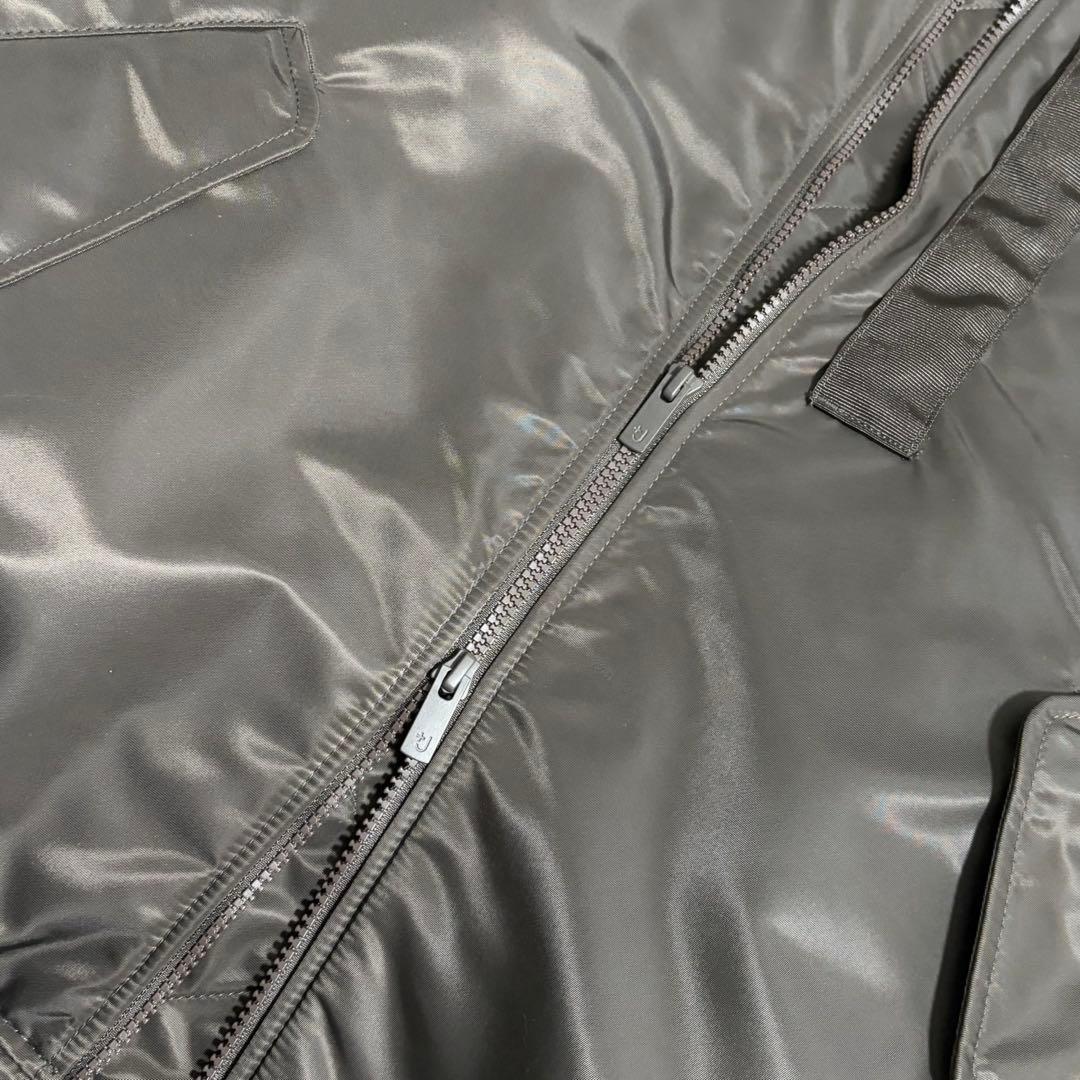 【極美品】UNIQLO +J ハイブリッドダウンオーバーサイズMA-1 グレー