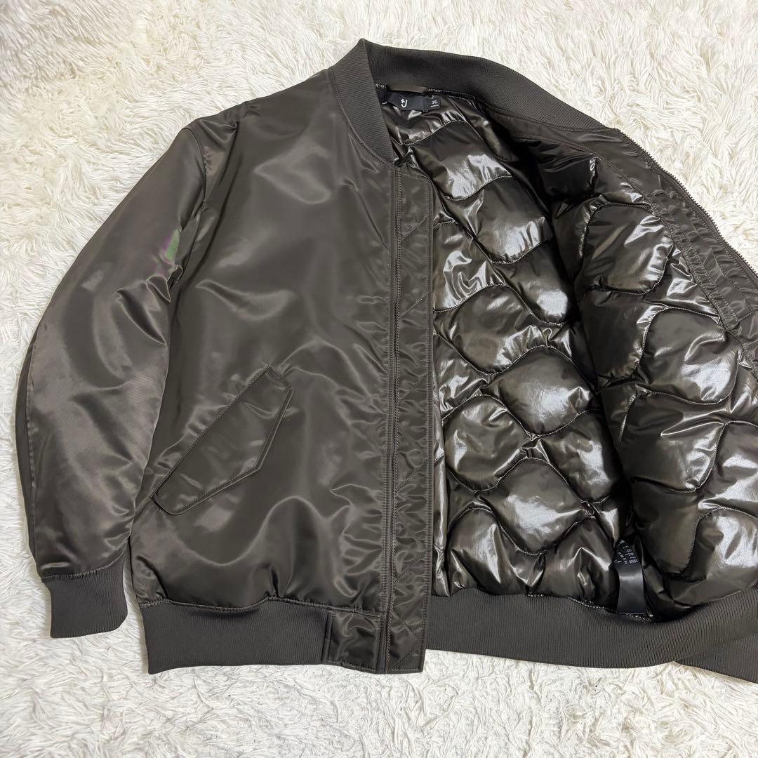 【極美品】UNIQLO +J ハイブリッドダウンオーバーサイズMA-1 グレー
