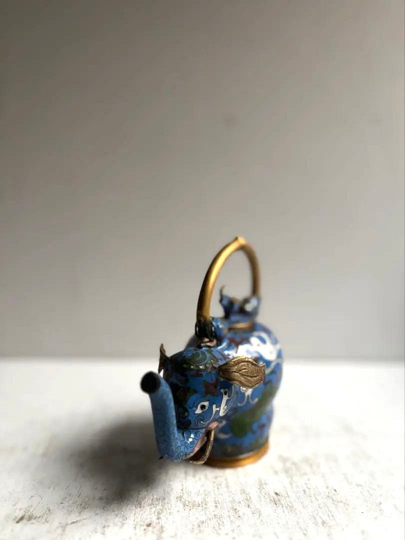 854 コレクション ヴィンテージ 七宝焼 ミニチュア 象のティーセット 景泰藍