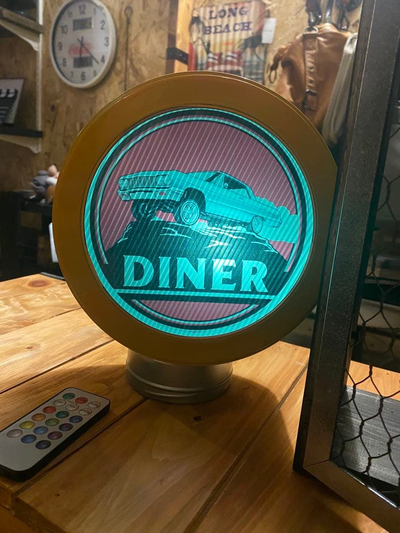 照明付き棚　アメリカン