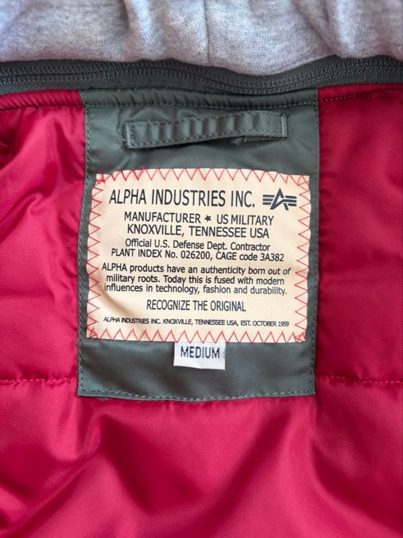 ALPHA INDUSTRIES MA-1 アウター カーキ M