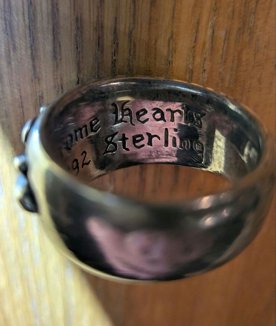 ヴィンテージ シルバー925 フローラルクロスリング18から19号（約19g）