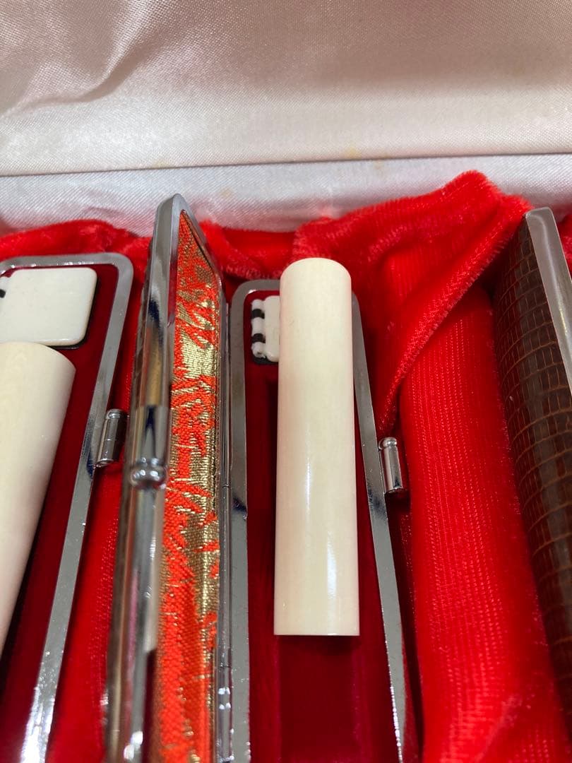 印鑑石 印鑑用　象牙調　パワーストーン　4本セット