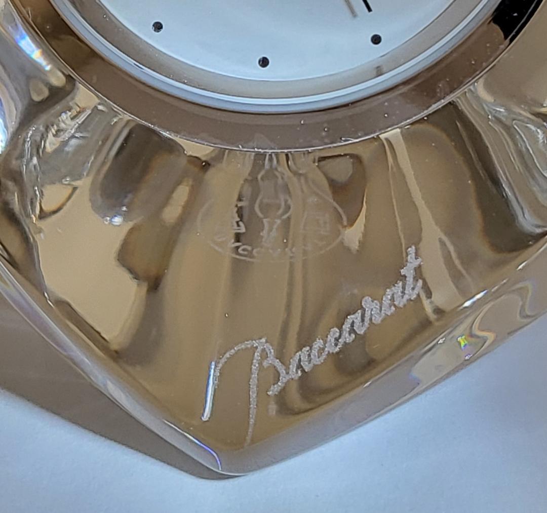 ☆美品 Baccarat / バカラ ハート型 置き時計 稼働品 約369g!!