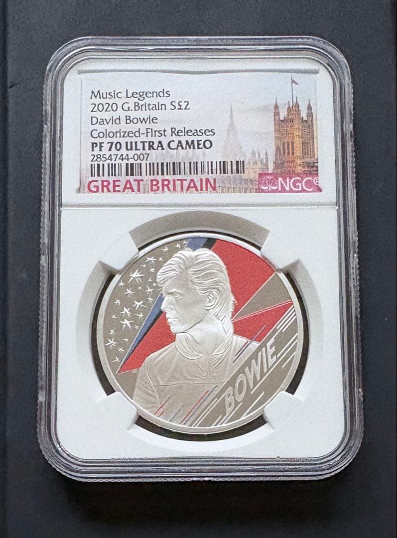 2020年 英国 デビッド・ボウイ 1oz シルバープルーフNGC PF70