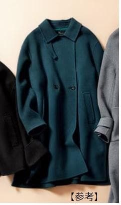 滝沢眞規子さん着用 23区 リバー チェスターコート 小さいサイズ　グリーン系