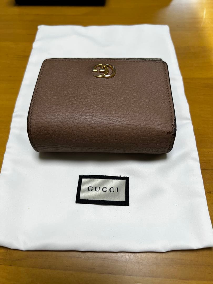 GUCCI 二つ折り財布 ブラウン/ベージュ