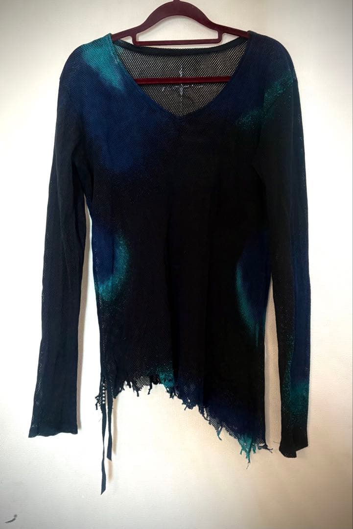 ケムリ　メッシュ 長袖カットソー